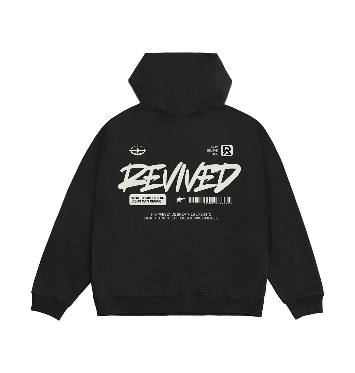 Limo Black Printed Hoody Back