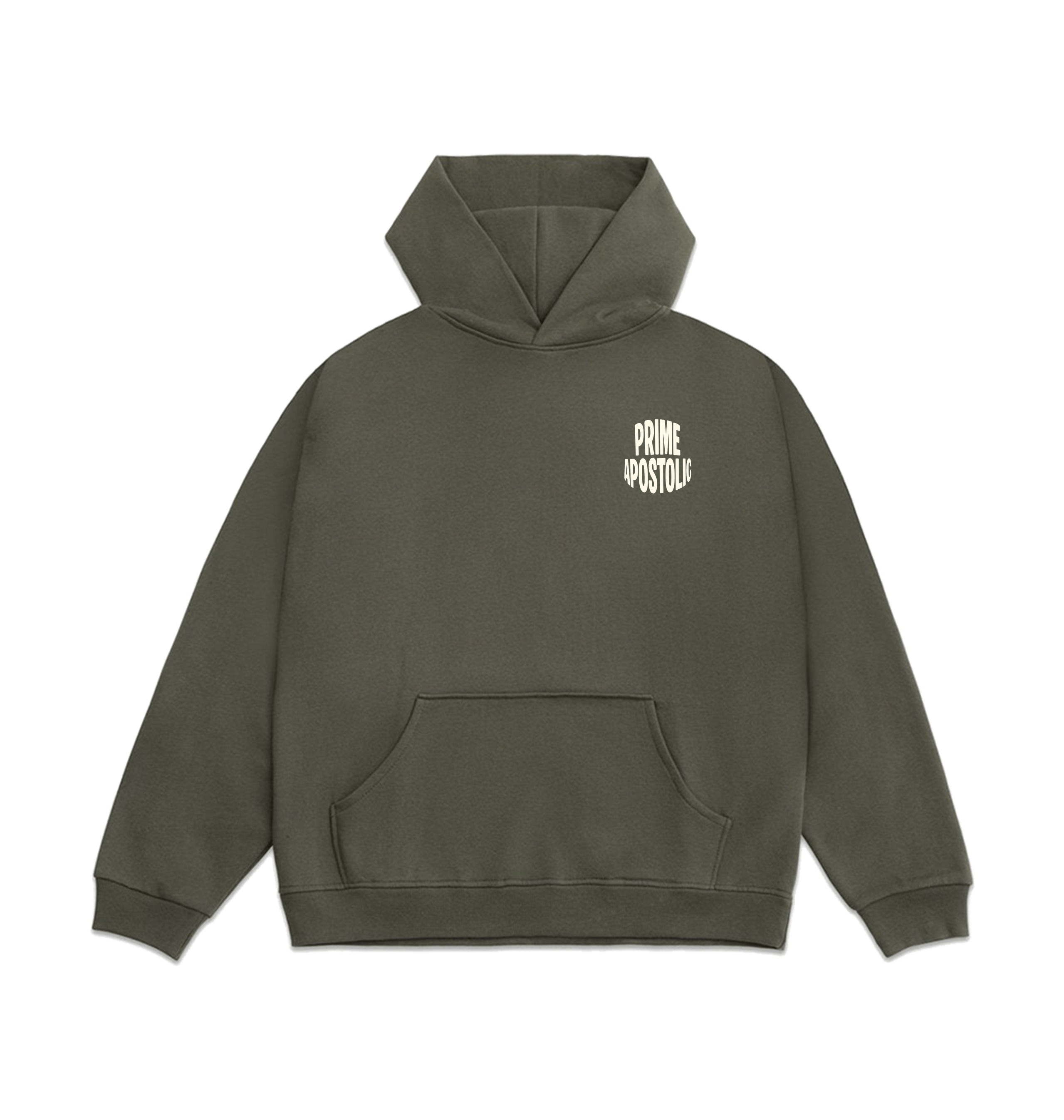 Beluga Charcoal Printed Hoody Front