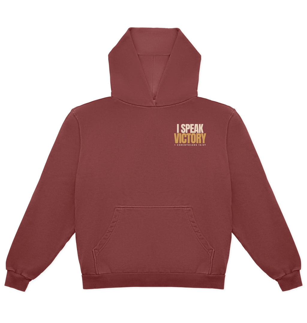 Vintage Mahog Printed Hoody Front