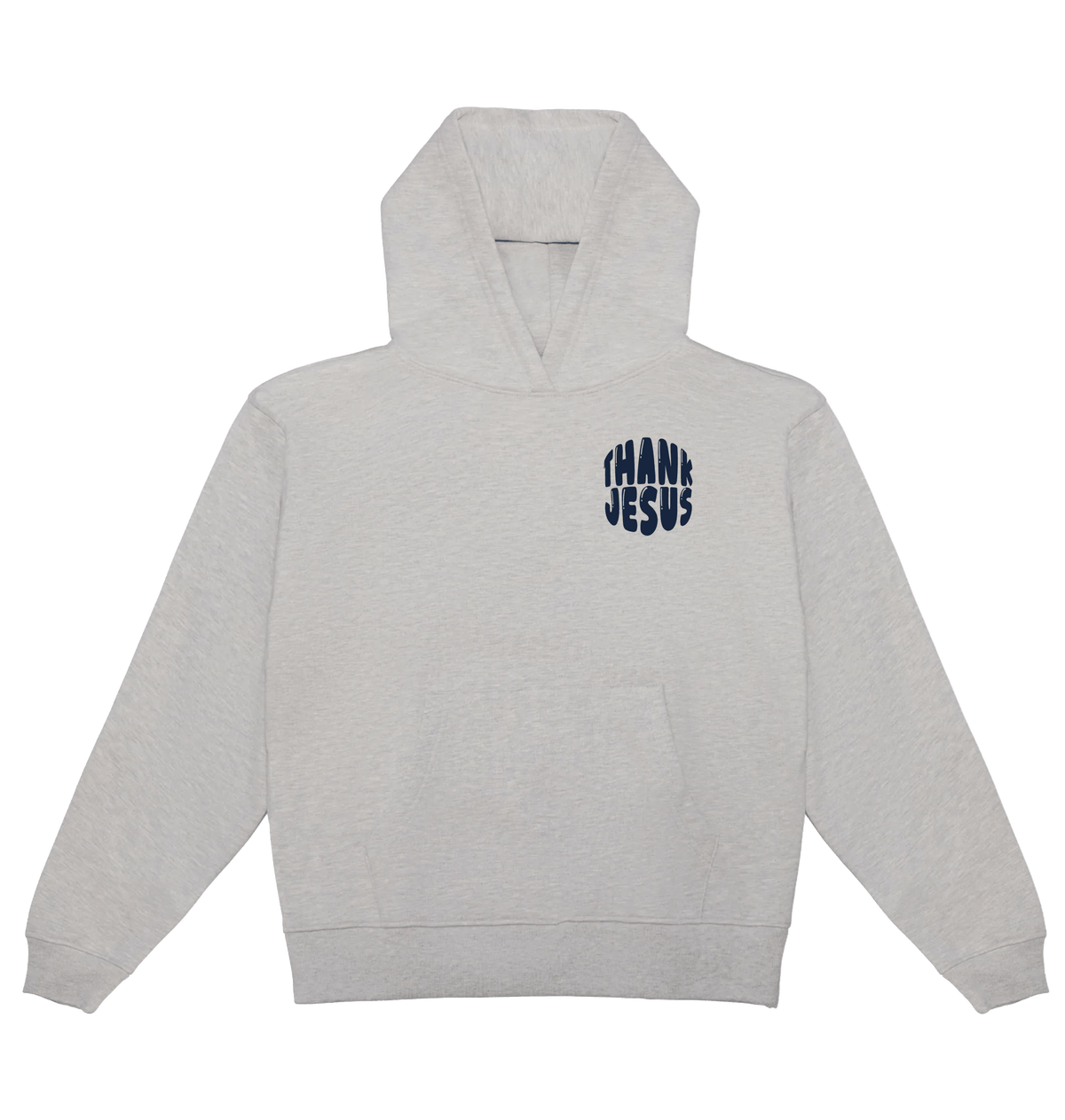Heather Grey Printed Hoody Front